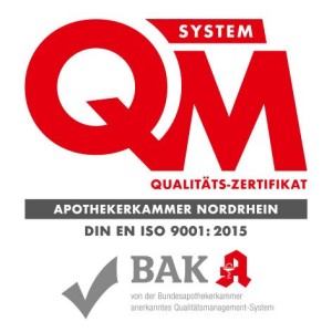 Logo: QM System der Apothekenkammer Nordrhein